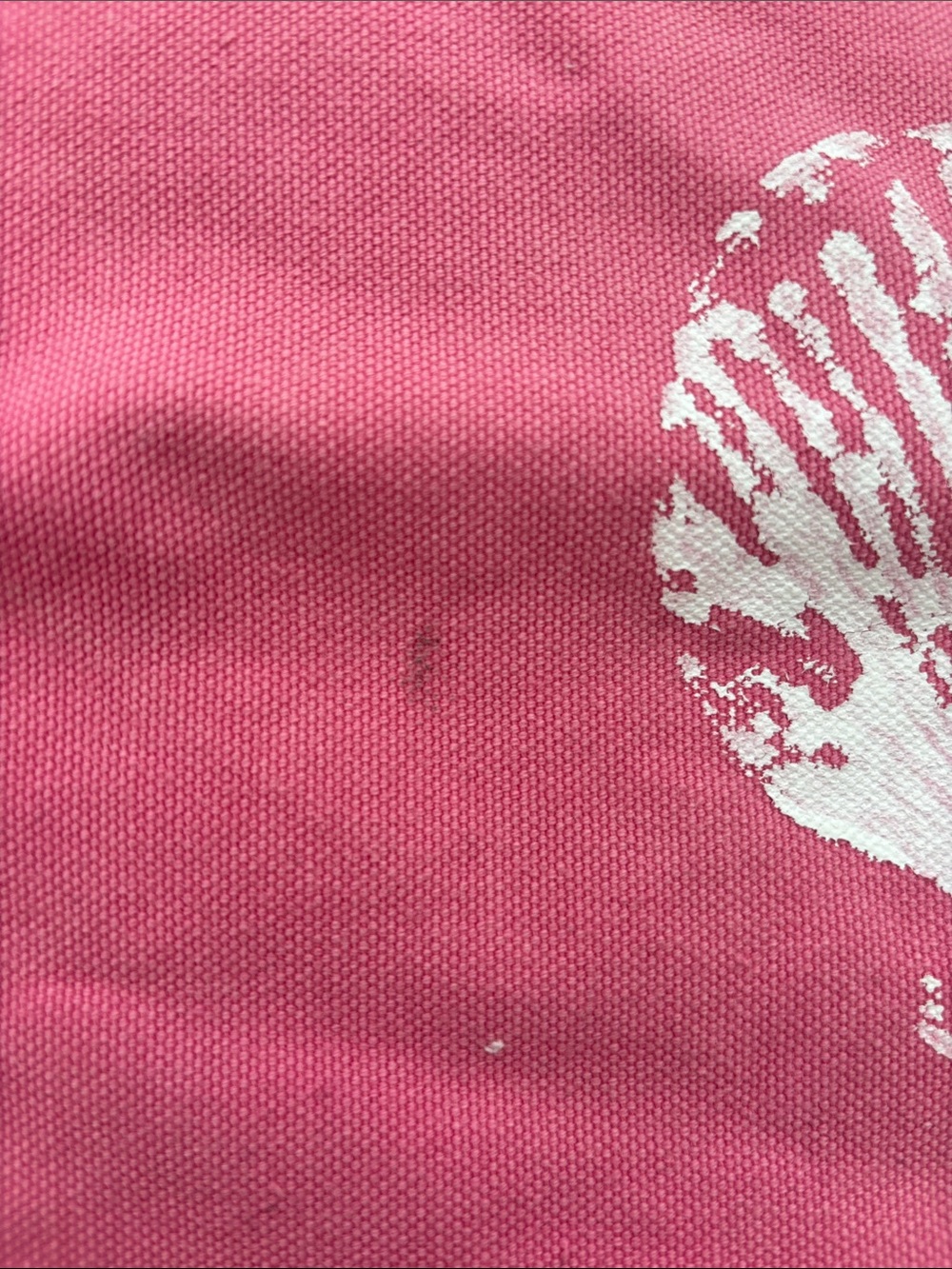 Pink Drawstring Backpack with White Shell Print - Picture 2 of 2